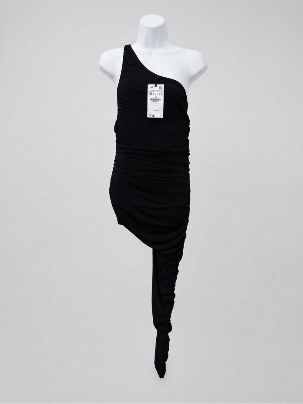 Zara Black One-Shoulder Dress